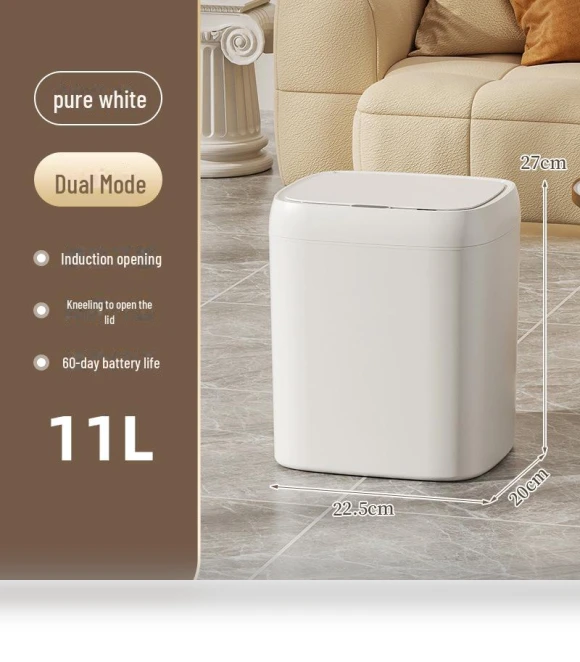 Luxury Smart Touch Trash Can — Kitchen Cans, AI Supermarket