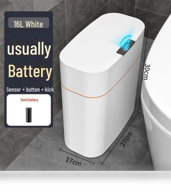 Smart Induction Trash Can with Lid — Kitchen Cans, Serene Greens