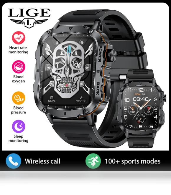 Smart Watch with 1.95-inch Display — Smartwatches, LIGE