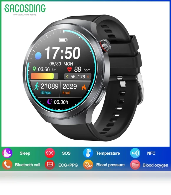 Smart Watch with ECG+PPG — Smartwatches, SACOSDING