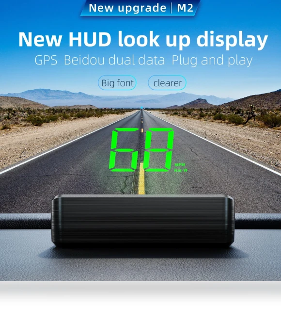 Universal HUD GPS Digital Speedometer — Clock, Dream Garage