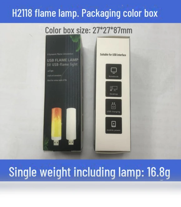 USB Night Light with Flame Imitation — Creative Lighting Solutions, AI Supermarket