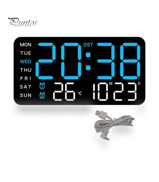Digital Wall Clock with Large Display — Clocks, Puntos