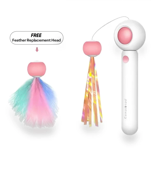 Interactive Cat Toy with Retractable Stick — Cat Playthings, Smart Pet Supplies