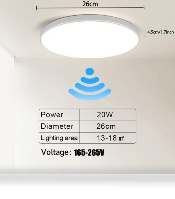 LED Ceiling Light with Motion Sensor — Step Lights, Canmeijia