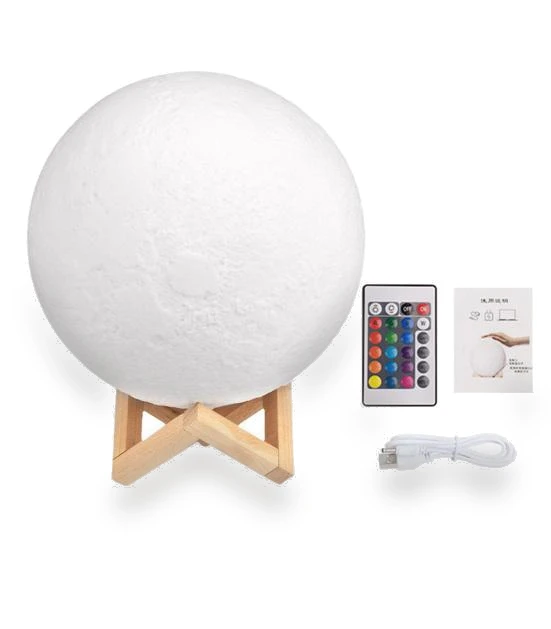 Moon Lamp with Wooden Base — Lighting Accessories, Schoolyard