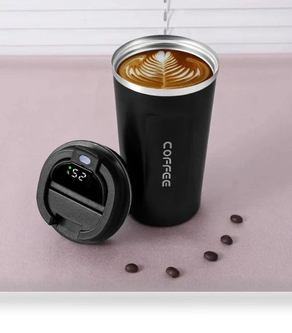 Smart Temperature Display Coffee Mug — Beverage Warmers, Versatile Home Furnishing