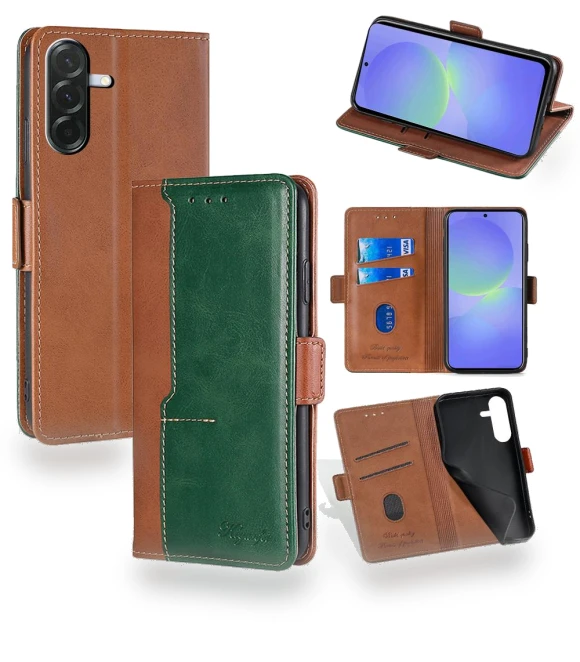 Contrast Color Wallet Leather Phone Cover — Bumpers, Smartwatch 2025