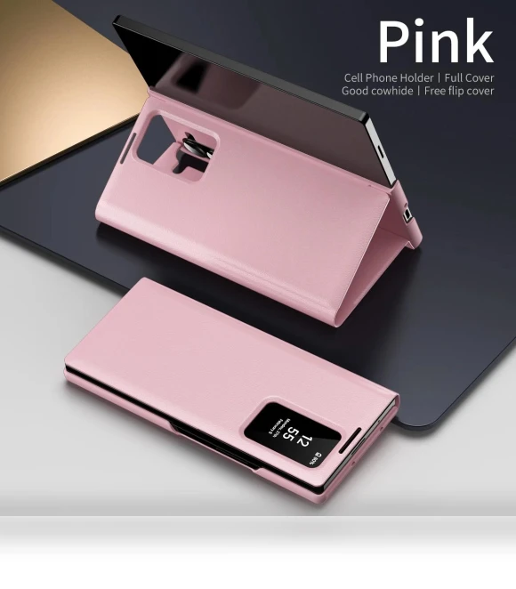 High-end Leather Case with Smart View Window — Bumpers, fashion 1