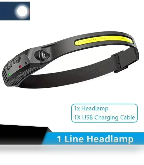 Rechargeable COB LED Headlamp with Sensor Switch — Flashlights, SaiMili Light