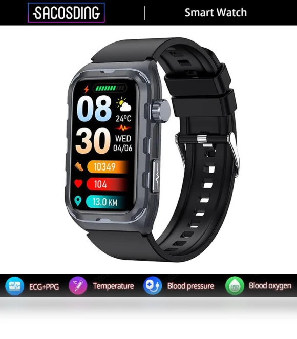 Smart Watch with ECG Health Monitor — Smartwatches, SACOSDING
