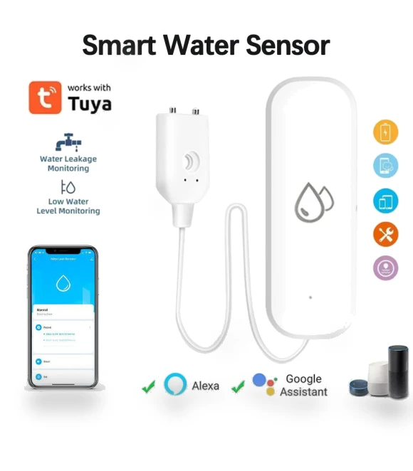 Smart Water Leak Sensor — Water Leak Detection Systems, Tuya