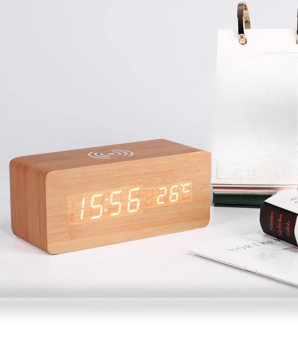 Smart Wireless Charging Alarm Clock — Alarm, Fashionable bags