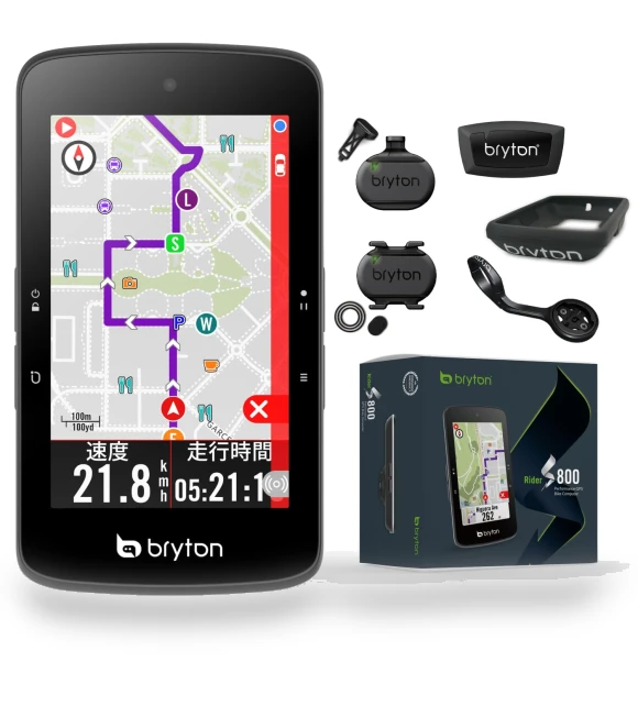 Bike Computer with Speed, Cadence, Heart Rate Sensors — Cycling, Bryton