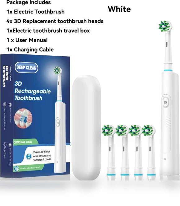 Electric Toothbrush with Rotating 3D Head — Electric Toothbrush Heads, Chic Interiors