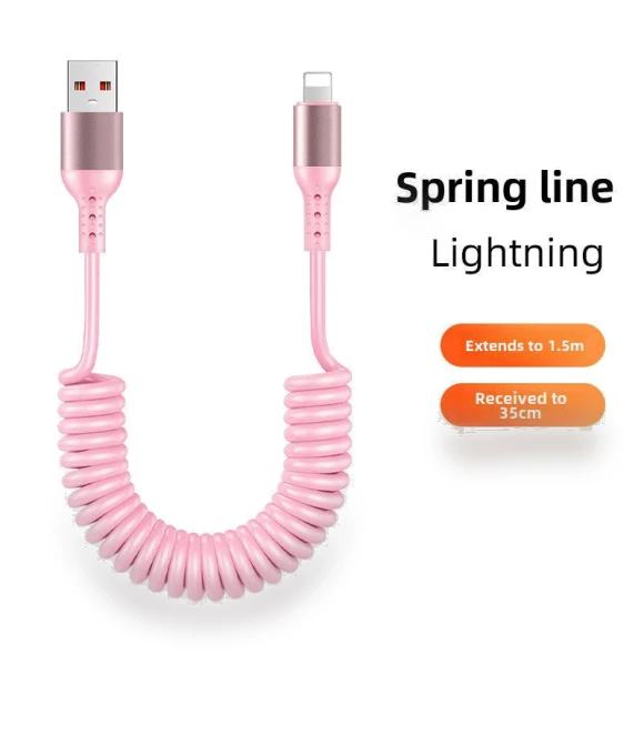 Fast Charging Cable with Spring Retractable Mount — Cables, Home of smartphone & tablet accessories