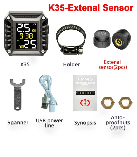 Motorcycle Tire Pressure Monitor — TPMS Sensor Replacements, E-ACE