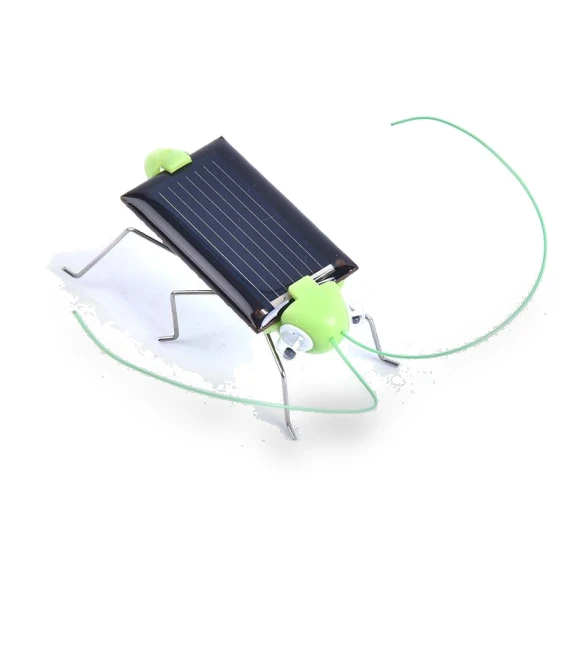Solar Powered Grasshopper Robot Toy — Solar Power, Powder Rose