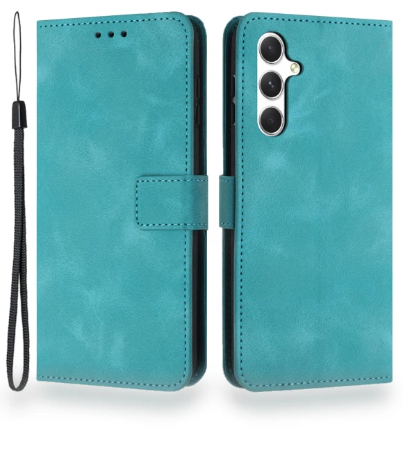 Solid Color Leather Wallet Protective Phone Cover — Bumpers, Smartwatch 2025