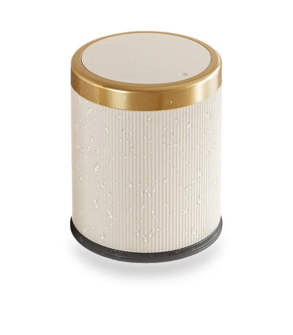 Stylish Touchless Bathroom Bin with Lid — Kitchen Cans, Elenxs Kitchen