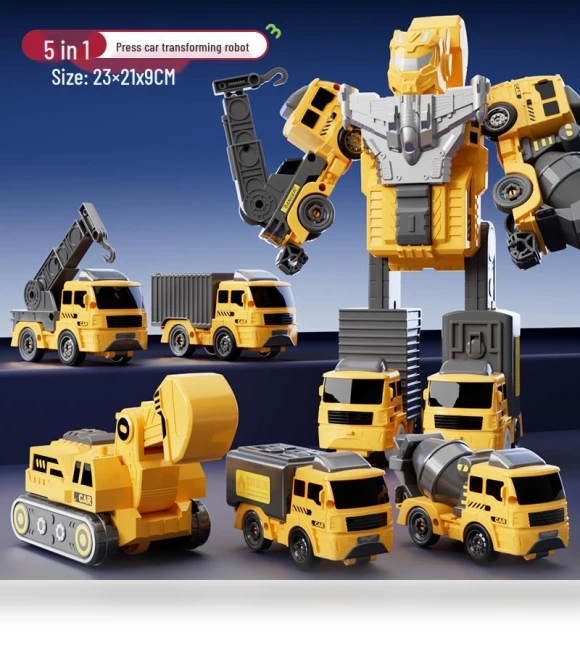 Transformable Engineering Car-Robot Toy — Interactive Figures & Robots, Super Go