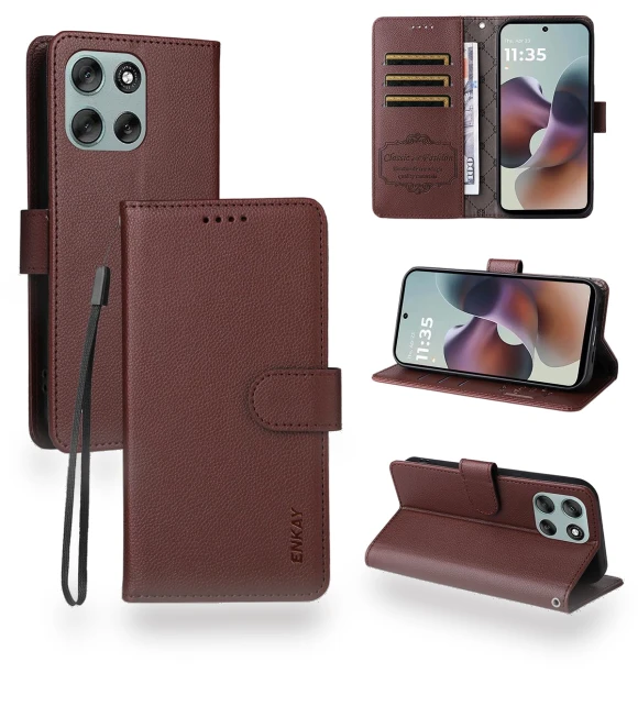 Wallet Case with Strap RFID Blocking Leather Stand Phone Cover — Flip Cases, Smartwatch 2025