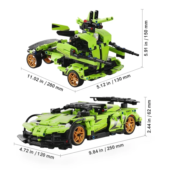 2-in-1 RC Car/Robot Building Blocks — Construction Kits, SucceBuy