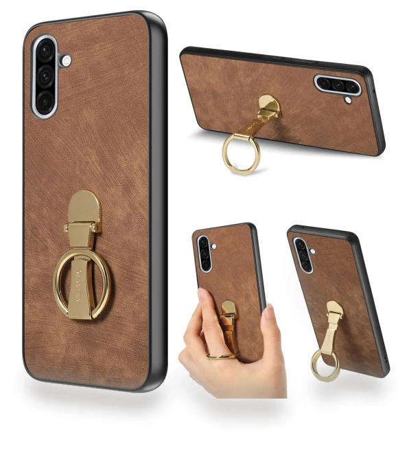Folding Kickstand Retro Leather Back Phone Cover — Smartwatch Protectors, Smartwatch 2025