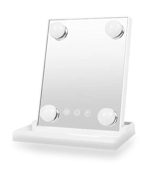 LED Makeup Mirror with 3 Color Lighting — Compact & Travel, Pavo