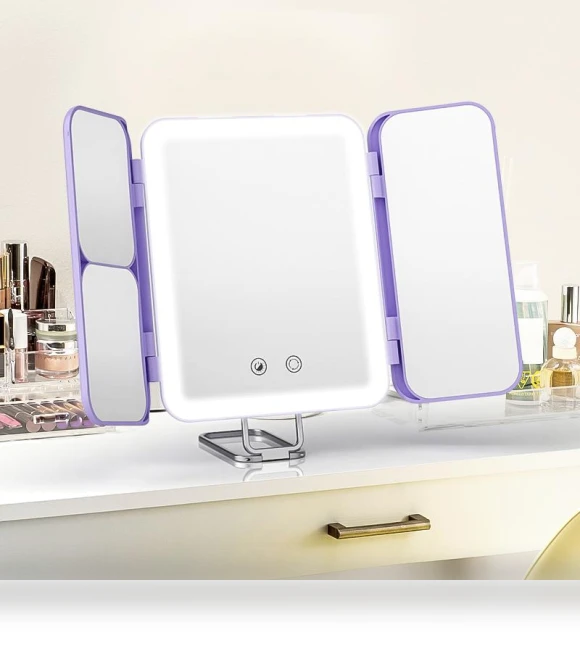 Makeup Mirror with LED Lights — Compact & Travel, Sejoy