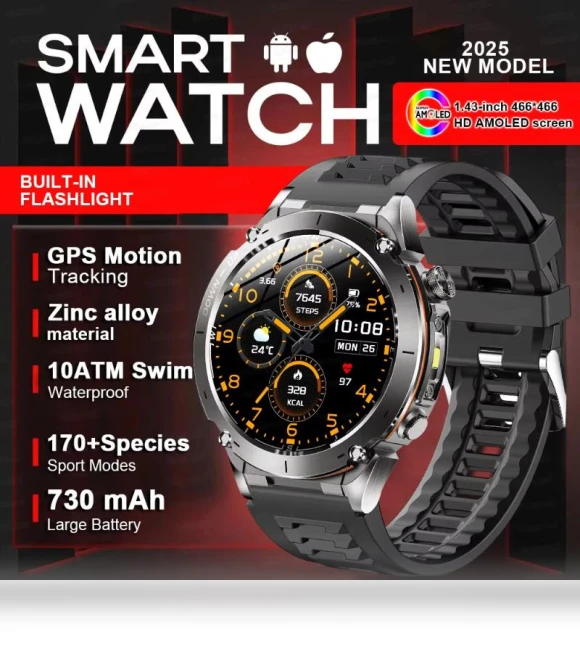Dual-Band Satellite GPS Smart Watch — Smartwatches, SAMS Online