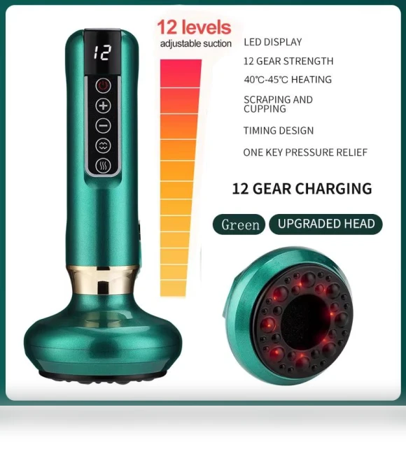 Electric Meridian Vacuum Cupping Massage Device — Magnetic Therapy, Yiran bag