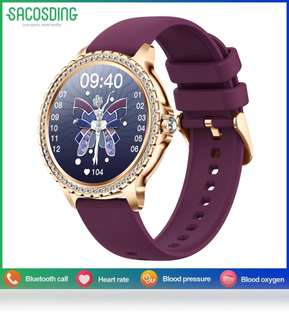 Fashion Women's Smart Watch with AMOLED HD Display — Smartwatches, SACOSDING