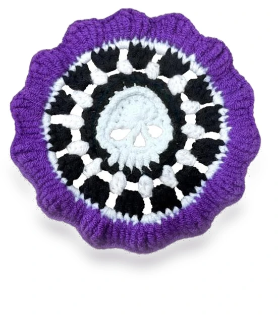 Handmade Crochet Skull Cup Holder — Cups, Shunfengshunshui