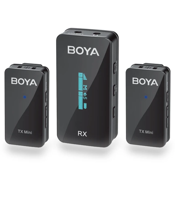 Mini Wireless Lavalier Microphone System with OLED Screen — Wireless Systems, Boya
