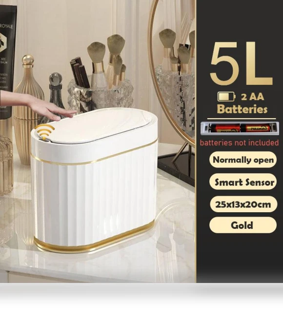 Smart Touch Sensor Trash Bin — Waste Baskets, QIANBAIDI