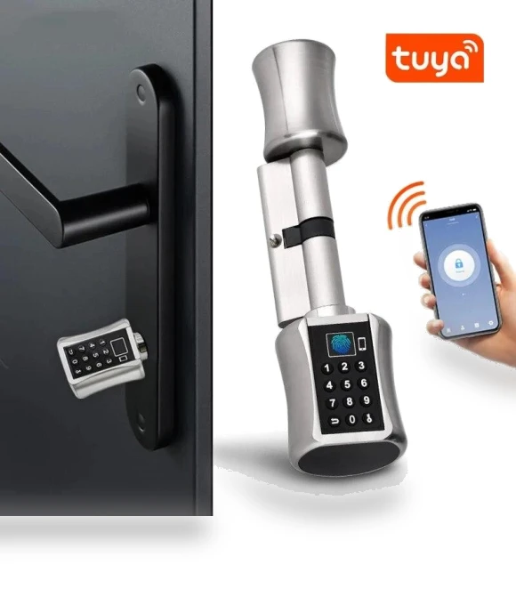 Smart Cylindrical Lock — Smart Home Security, Super Featured