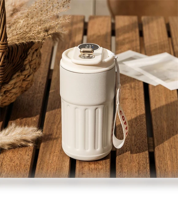 Smart Temperature Display Stainless Steel Thermo Mug — Beverage Warmers, Cosy Homes