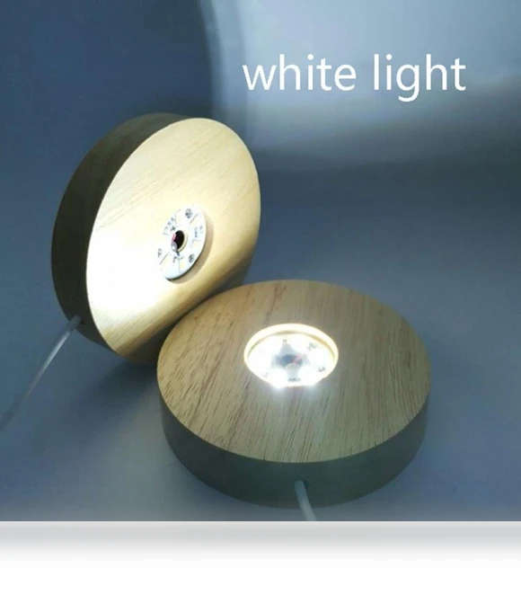 Wooden Smart Home USB LED Lamp Rotating Stand — Standing Lights, Faylisvow