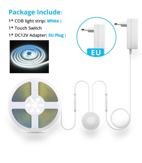 Adjustable Brightness COB LED Strip with Wireless Touch Control — LED Strips, MALITAI