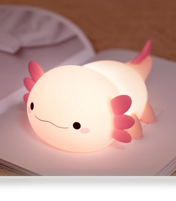 Cute Axolotl Night Light — Night Lights