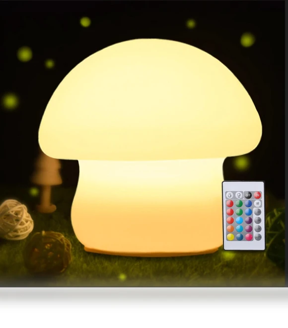 LED Mushroom Night Light with Silicone Touch Sensor — Night Lights, Yiran Furniture
