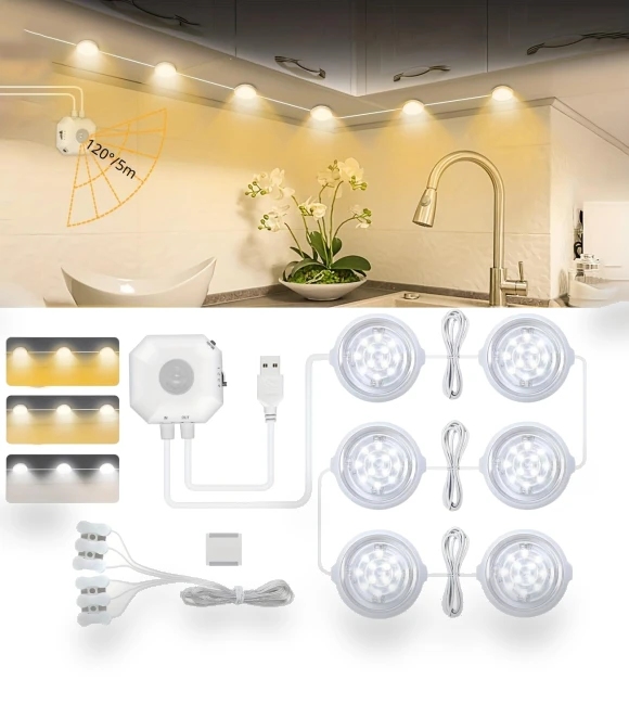 Motion Sensor Cabinet Lighting — Under-Cabinet Mounts, Binchi Lighting Appliances