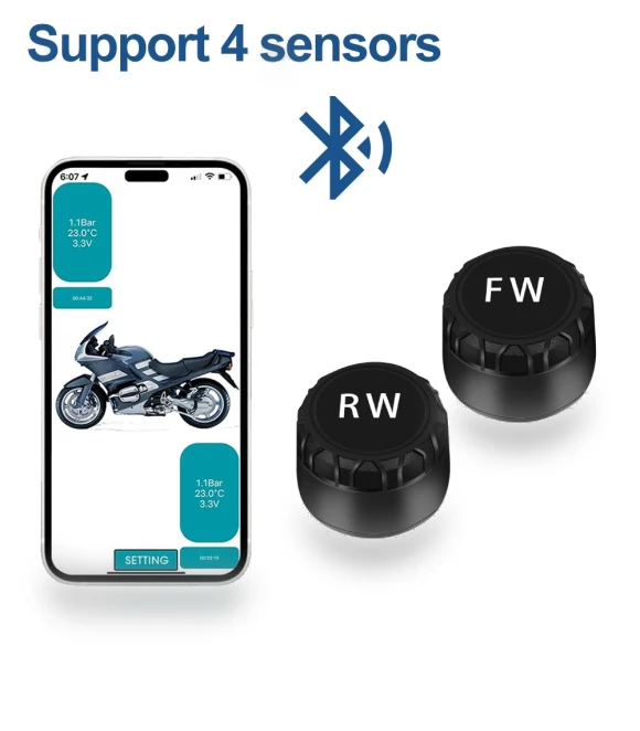 Motorcycle TPMS 2 Sensors — TPMS Sensor Replacements, YJMP Auto Parts
