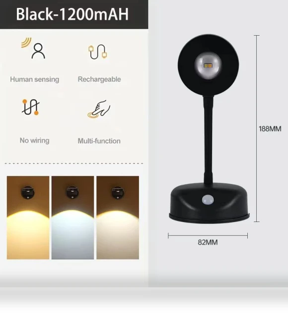 Rechargeable Smart Touch Wall Light — Lighting Accessories, Binchi Lighting Appliances