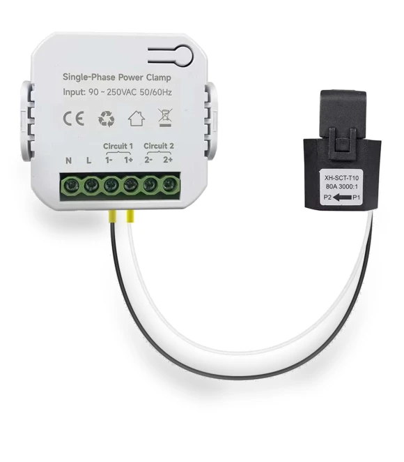 Smart Energy Meter with Clamp — Energy Measurement Tools, White Dream
