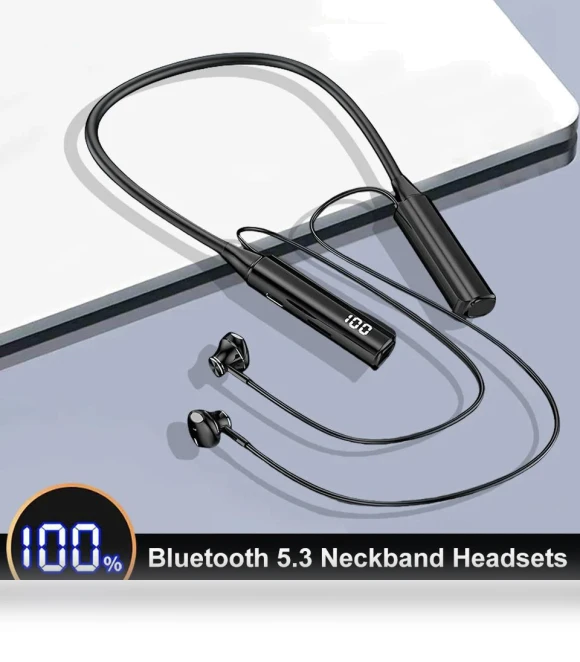 Wireless Neckband Headphones — In-Ear Headphones, Meiteai-Electronics