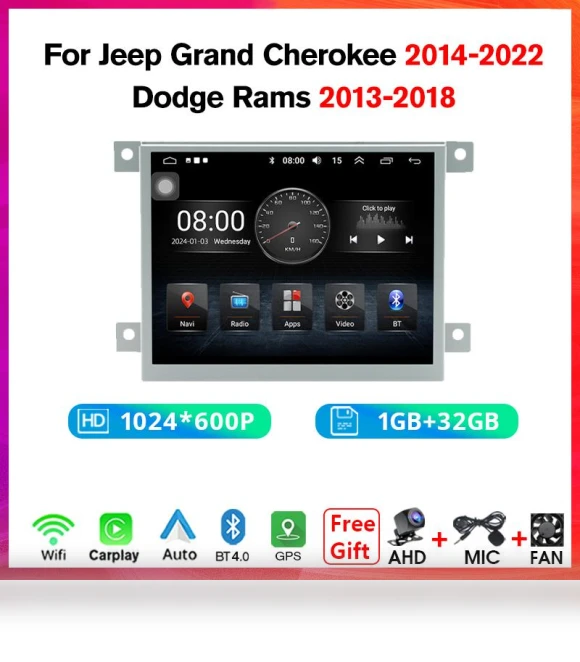 Car Radio with Carplay Android Auto — Navigation & GPS Accessories, NAVIGUIDE Car Life
