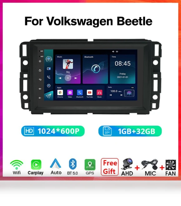 Car Radio with Wireless Carplay Android Auto — Stereo Receivers, NAVIGUIDE Car Life