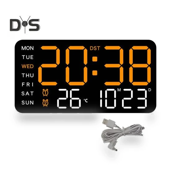 Digital Wall Clock with Large Display — Wall, DYS Home Decor